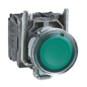 PULSADOR LUMINOSO 22 MM. VERDE NA+NC XB4BW3365 Schneider Electric