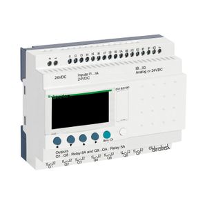 RELE PROGRAMABLE ZELIO SR3, 16 ENT. DIGITALES, 10 SAL. RELE, 24VDC SR3B261BD Schneider Electric