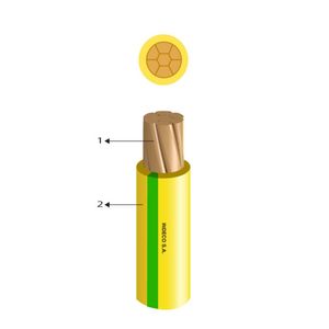 CABLE THW 4MM2 AMARILLO / VERDE 0.45/0.75KV 10043274 Indeco
