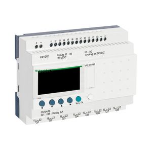 RELE PROGRAMABLE ZELIO SR2, 12 ENT. DIGITALES, 8 SAL. RELE, 24VDC SR2B201BD Schneider Electric