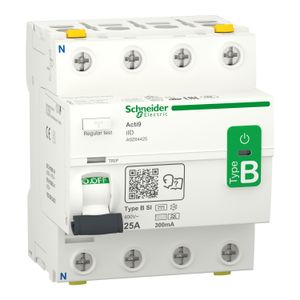INTERRUPTOR DIFERENCIAL, ACTI9 , 4 X 25 A 300MA TIPO B-SI 042803059 Schneider Electric