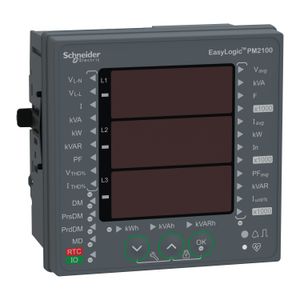 MEDIDOR DE ENERGIA EASYLOGIC PM2120, CLASE 1.0, THD 15th, MODBUS. 117103001 Schneider Electric