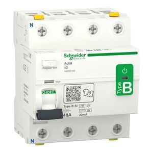 INTERRUPTOR DIFERENCIAL; CLASE: B; N° DE POLOS: 4 X 40A; SENSIBILIDAD: 30MA; 04280200831 Schneider Electric