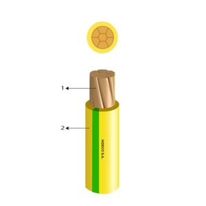 CABLE FREETOX NH90 35MM2 AMARILLO/VERDE 0.45/0.75KV 02590200206 Indeco