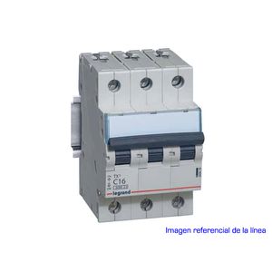 INTERRUPTOR TERMOMAGNETICO DIN DX3 6000  C32, 3X32A, IEC 60947, 25ka/230Vac - 10ka/400Vac 042805089 Legrand