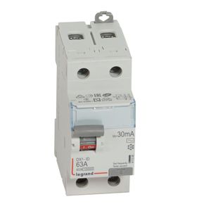 INTERRUPTOR DIFERENCIAL DX3, TIPO AC  2x63A 30MA 230V 411506 Legrand