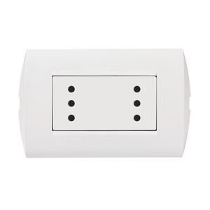 TOMACORRIENTE DUPLEX REDONDO 3 EN LINEA 2P+T 10A-250V AE2113E2B Bticino