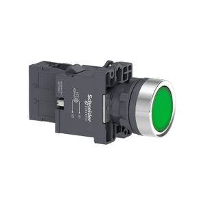 PULSADOR LUMINOSO VERDE 220VAC 1 NO XA2EW33M1 Schneider Electric