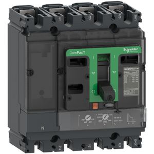 INTERRUPTOR AUTOMATICO REGULABLE COMPACT NSX160F 36kA AC 4P4R 160A TMD C16F4TM160 Schneider Electric