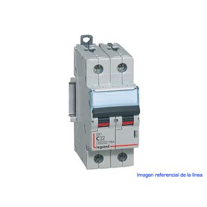 INTERRUPTOR TERMOMAGNETICO DIN DX3 6000  C50, 2X50A, IEC 60947, 25ka/230Vac - 10ka/400Vac 407805 Legrand