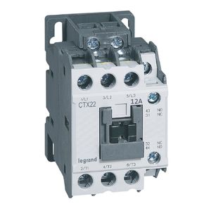 CONTACTOR TRIPOLAR 12A/AC3 BOBINA 230VAC 1NO+1NC MOD. CTX3-22 416096 Legrand