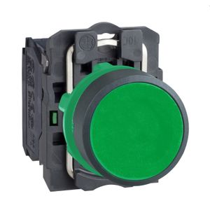 PULSADOR RASANTE PLASTICO 1NA VERDE HARMONY XB5 XB5AA31 Schneider Electric