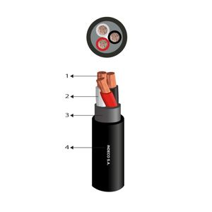 CABLE VULCANIZADO NPT 3x8AWG 10000797 Indeco