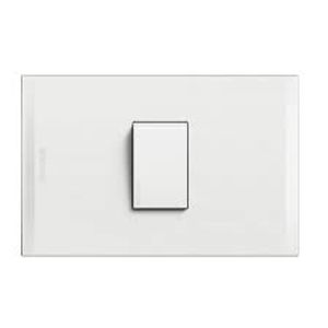 INTERRUPTOR UNIPOLAR SIMPLE 10AX-250V BLANCO C/PLACA BLANCO AH2100EB Bticino