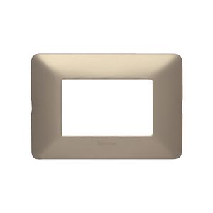PLACA+SOPORTE 3 MOD. ALUMINIO CHAMGPANE AM503SM3CH Bticino