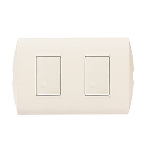 INTERRUPTOR DOBLE UNIPOLAR 10A 250V MODUS STYLE MARFIL AE2200EM Bticino