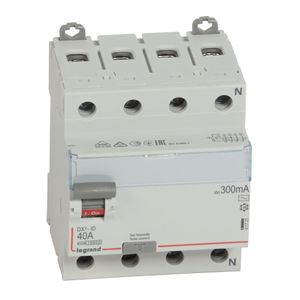 INTERRUPTOR DIFERENCIAL DX3-ID 4X40 300mA 230V. 4 mod DIN. 411723 Legrand