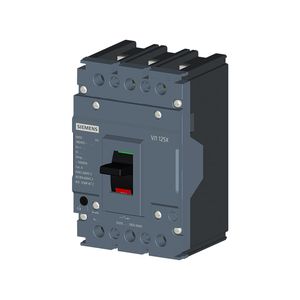 INTERRUPTOR AUTOMATICO REGULABLE SINOVA MCCB, 125A, 125A, 3P, 25kA/415V 3VJ1012-3DB32-0AA0 Siemens