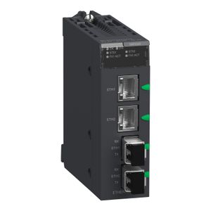 MODULO M580, CONVERSOR DE MEDIOS, F.O. MULTIMODO/LC, 2 X RJ45 BMXNRP0200 Schneider Electric