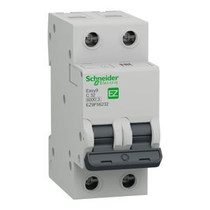 INTERRUPTOR TERMOMAGNETICO , EASY9 , 2 X 32 A 10/6KA 230/400 EZ9F56232 Schneider Electric