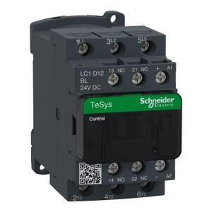 CONTACTOR  ,TESYS D , 3P ,  AC-3 12 A  BOBINA 24VDC  ,BAJO CONSUMO LC1D12BL Schneider Electric