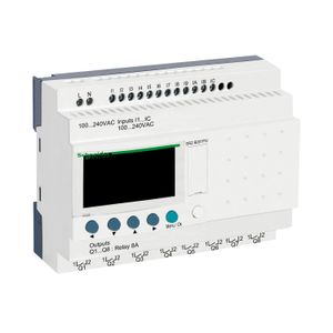 RELE PROGRAMABLE ZELIO SR2, 12 ENT. DIGITALES, 8 SAL. RELE, 110-240VAC SR2B201FU Schneider Electric
