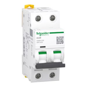 INTERRUPTOR TERMOMAGNETICO , ACTI 9 IC60N ,2 X 50 A 20KA 220V A9F74250 Schneider Electric
